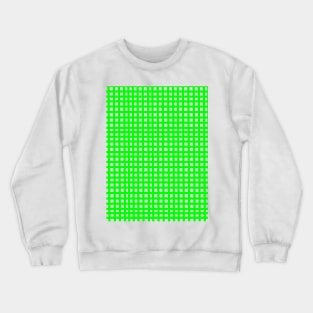 Green mesh grid square lines pattern Crewneck Sweatshirt